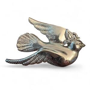 John Hardy vintage large silver plated Dove clip or brooch